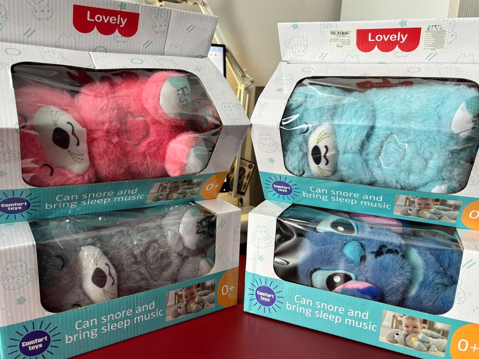 Jucarie de Plus Stitch, Vidra 30cm, cu Muzica si Imitatie Respiratie