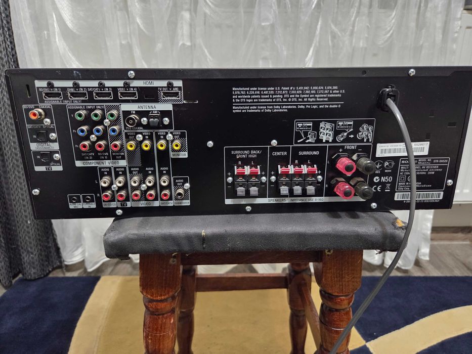 Amplificator Audio Sony STR-DH520 Statie Audio Amplituner cu HDMI ARC