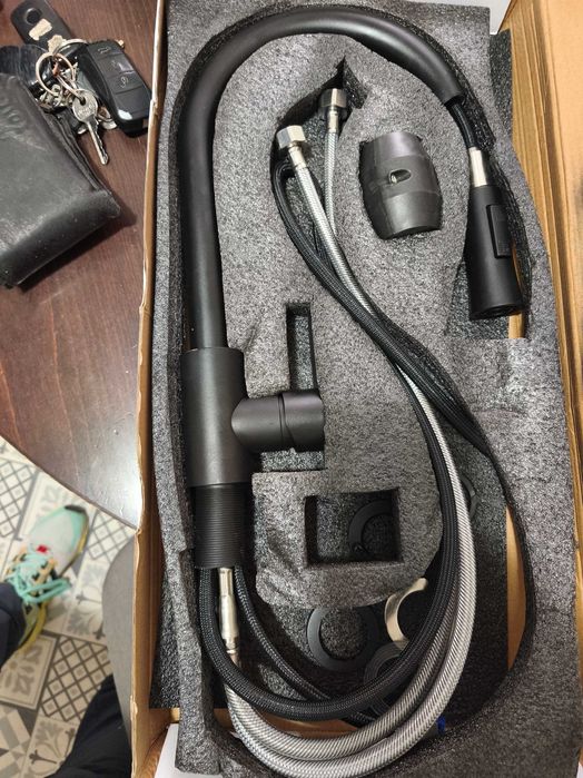 Смесител кухня черен мат