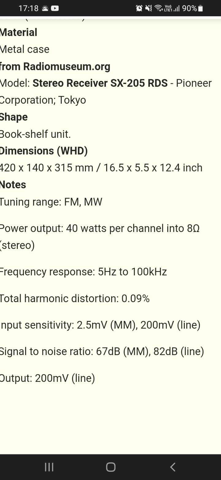 Amplificator pioneer