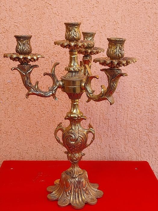 Sfeșnic patru brațe,bronz