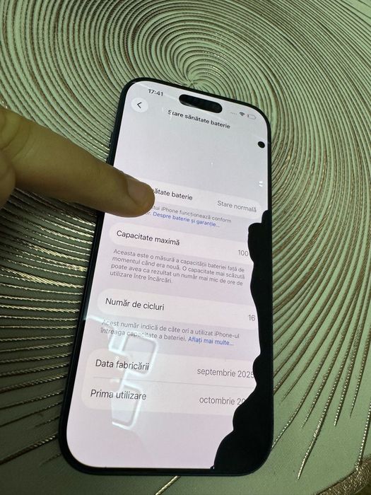 Apple iPhone 17 Pro , 256GB , Blue , 14 cicluri .