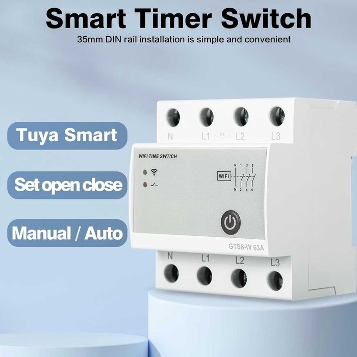 Timer Switch 4P 63A (Siguranta+ timer) SMART, 220v, REDUS de la 510RON