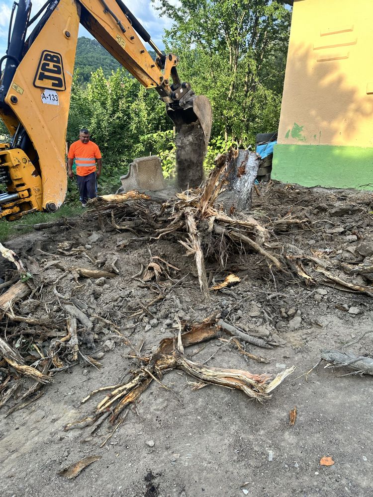 JCB/Buldoexcavator/Inchiriat/Lucrari/Sapaturi/Defrisari