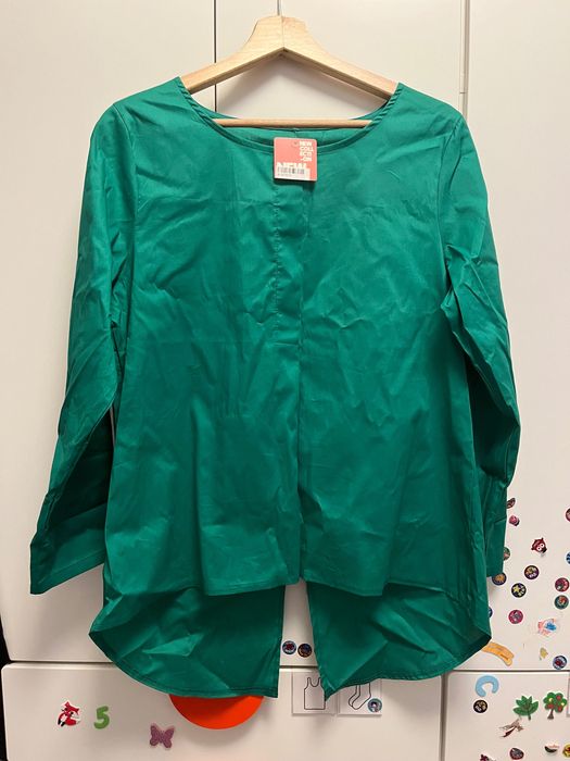 Bluza verde asimetrica, marimea m/l