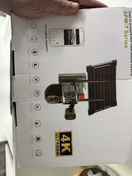 Camera 4g 12 mp 4k acumulator si panou solar