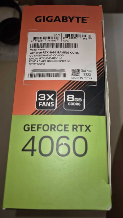 Gigabyte GeForce RTX 4060 GAMING OC 8GB, in garantie