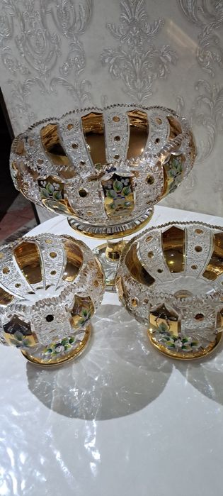 Чехословакия оргинал богема хрусталь вазы