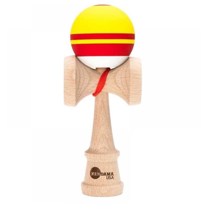 Kendama USA Kaizen 3.0 SHIFT RCA Yellow Red Rubber - noua.