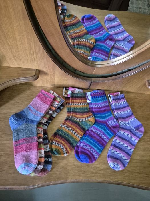 Шерстяные носки ручной вязки 37-38 размер