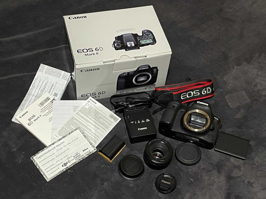 Фотоаппарат Canon EOS 6D Mark II с объективом Canon EF 50mm f/1.8 STM
