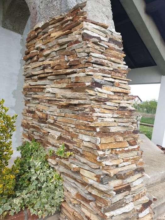 Fasii piatra naturala placat exterior interior casa gradina