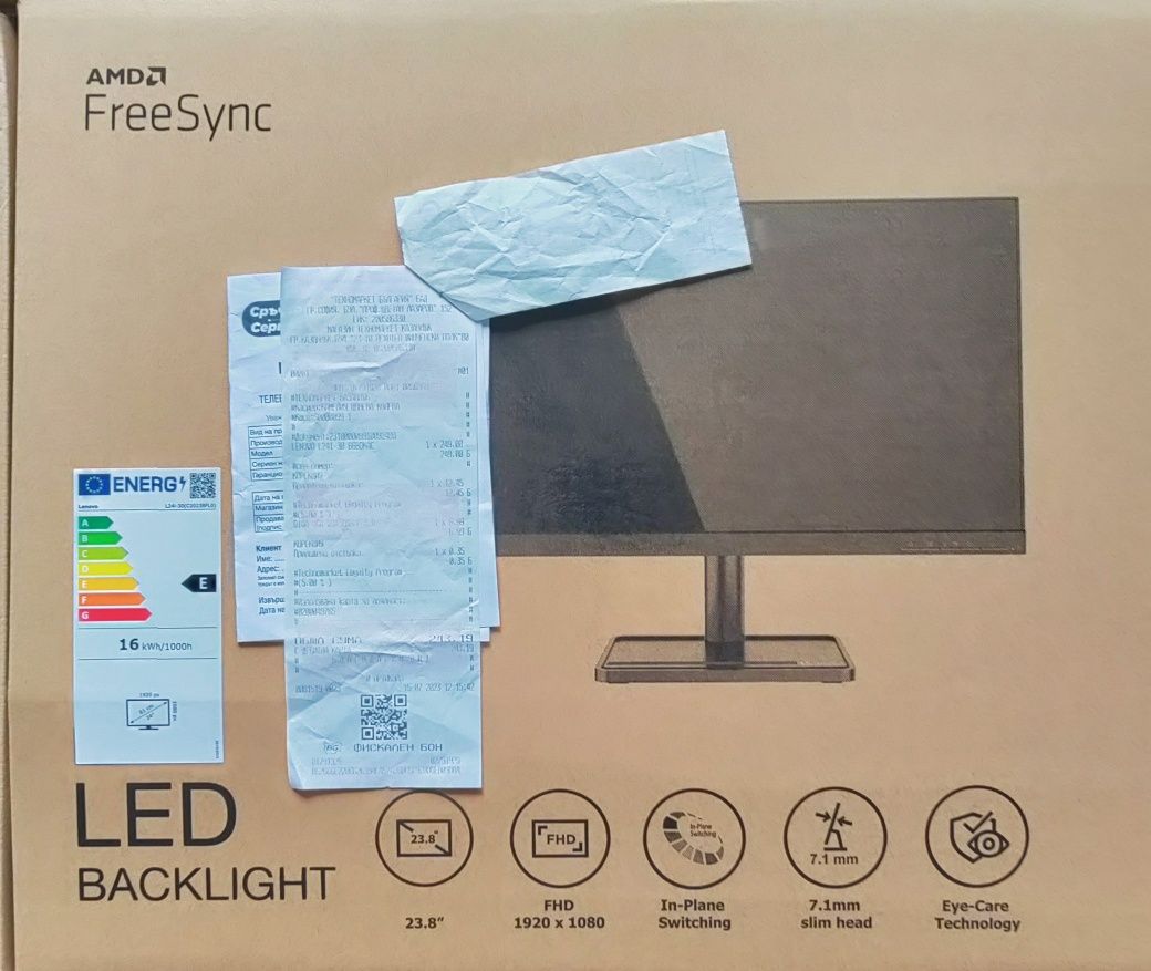 Монитор "Lenovo" модел L241-30