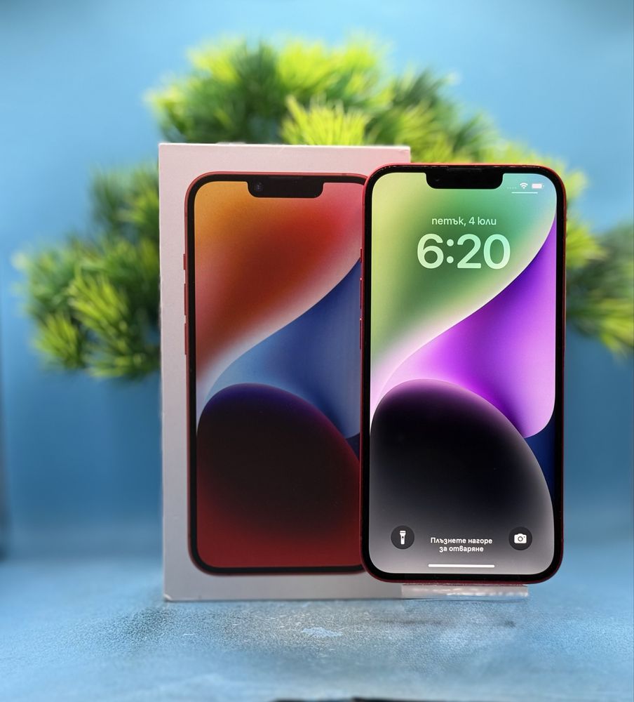 ГАРАНЦИОНЕН!!! Apple iPhone 14, 128GB, 6GB RAM, 5G, RED