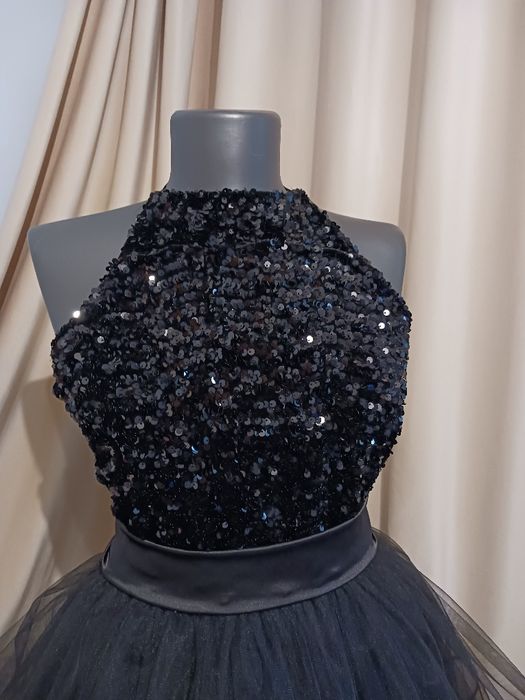 Rochie eleganta de ocazie  tull si paiete