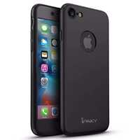 Husa 360º iPaky pentru iPhone 7 cu folie de protectie -Black