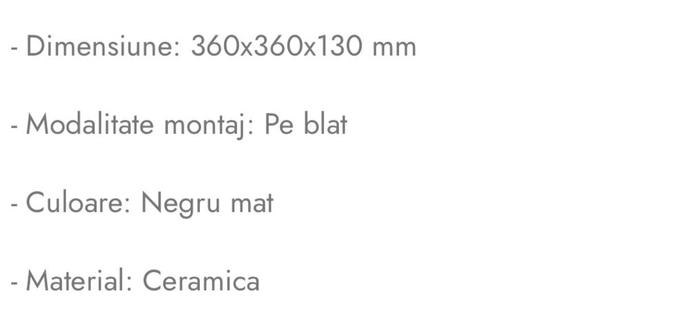 Lavoar patrat montaj pe blat !