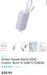 Anker powerbank 2в1 с Блоком зарядки 30w