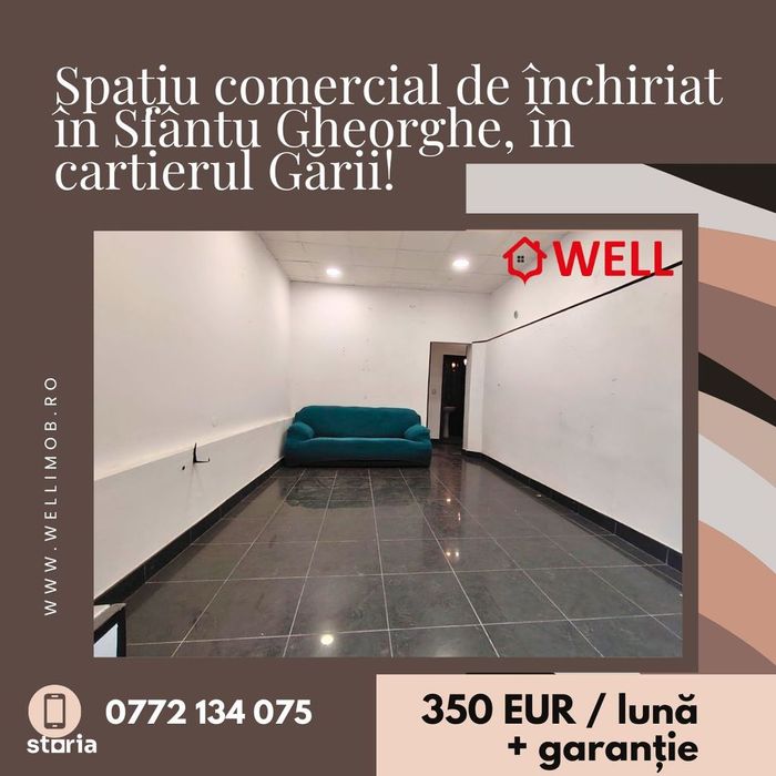 Spațiu comercial de închiriat în Sfântu Gheorghe, în cartierul Gării!