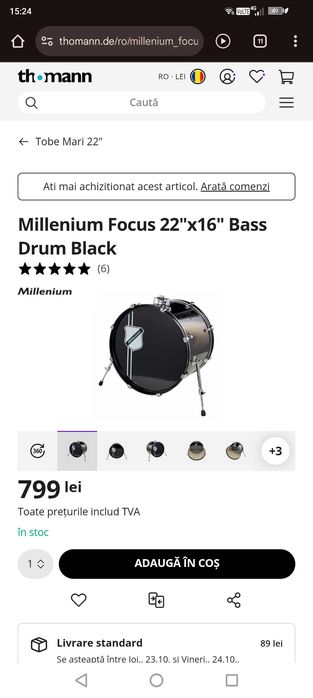 Toba mare Millenium Focus 22"x16" - aproape noua