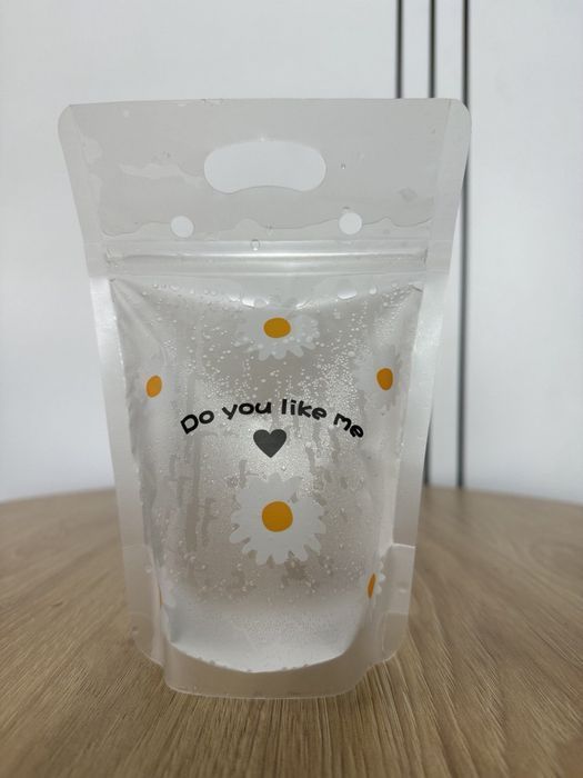 Стакан-пакет для напитков,бабл ти,соков.     Тапиока