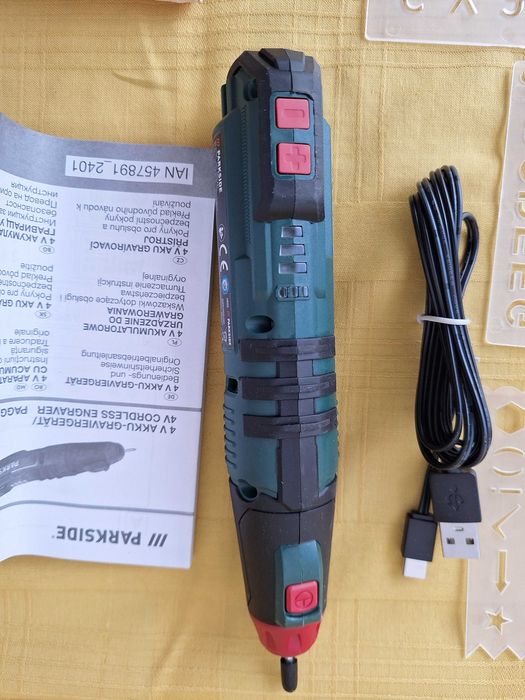 Aparat pentru gravura pe sticla, fier, lemn piatra cu acumulator