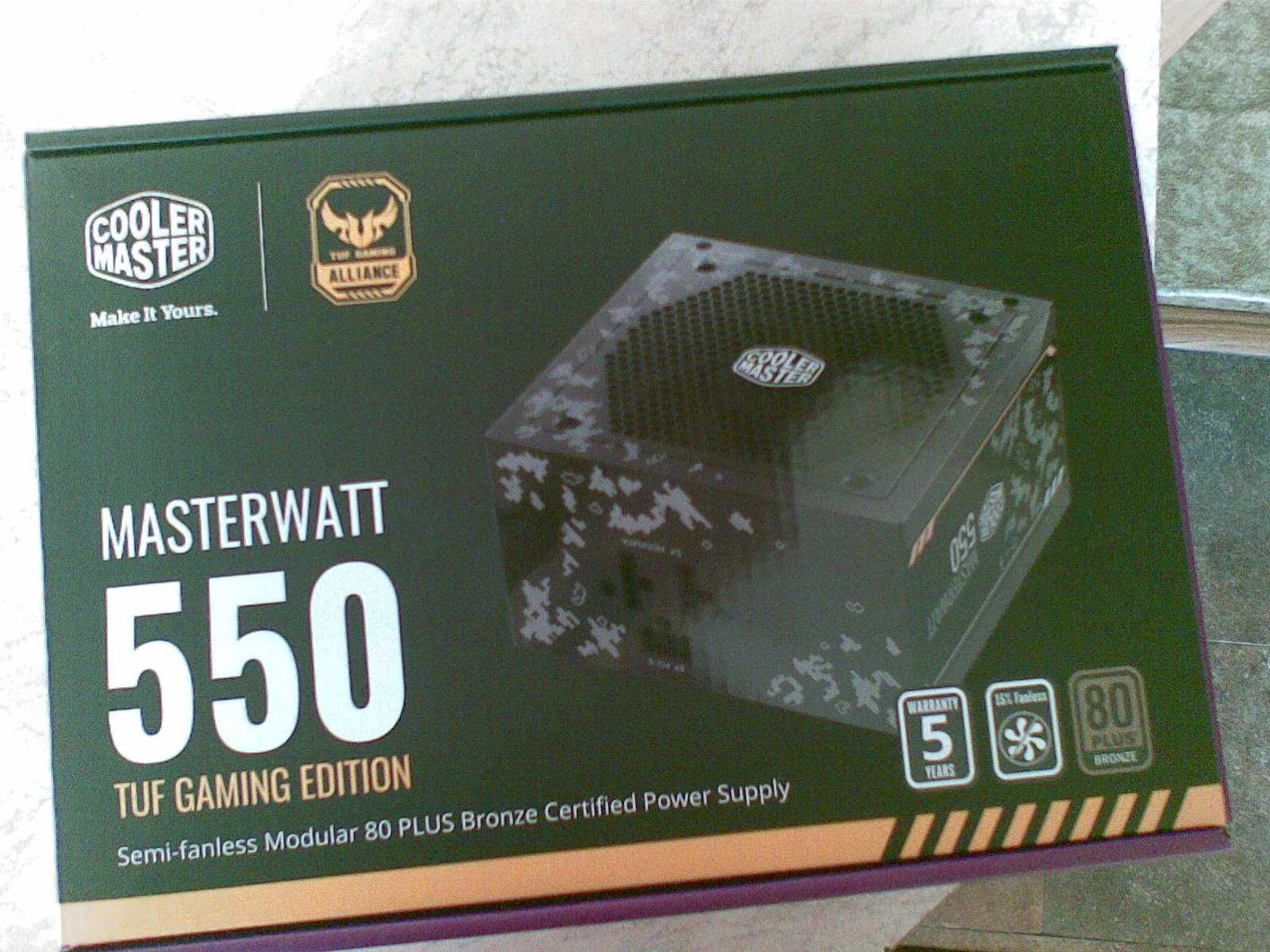 Захранващ блок Cooler Master MasterWatt TUF Gaming Edition, 550W MPX-5