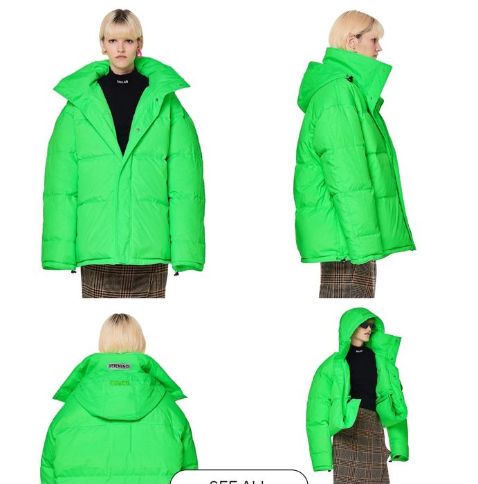 Vetements Dior двулицеви якета гъши пух