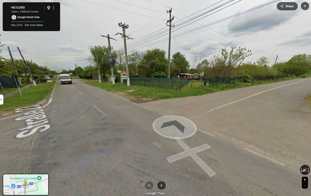 Teren de vanzare casa Cuza Voda Calarasii Vechi jud Calarasi 800 mp