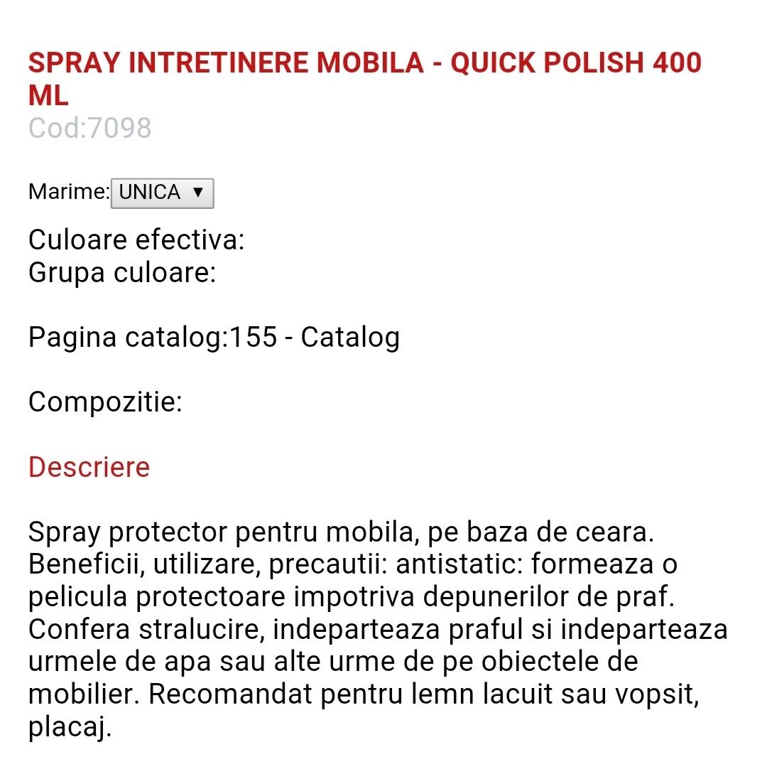 Sprei pentru mobilă