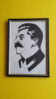 Йосиф Висарионович Сталин. Портрет, рисуван с черен туш.