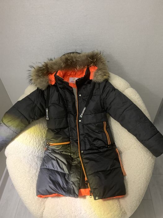 Пуховик на девочку рост 140