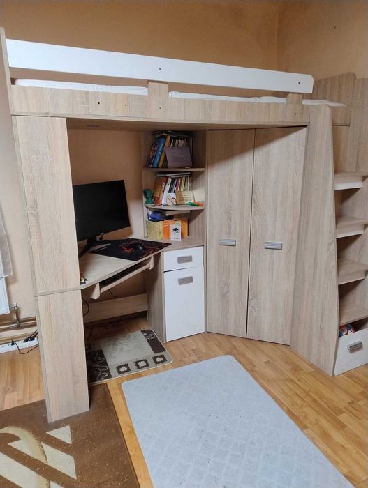 De vânzare pat supraetajat de colț Alina (cu somieră), transportabil