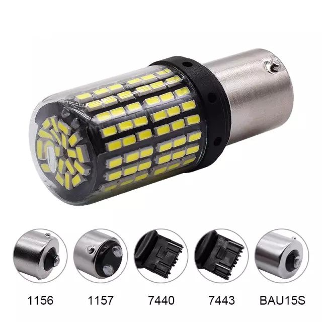 Диодна крушка (LED крушка) 12V, P21W, BA15s,1156,1157 Т20 т25 7440