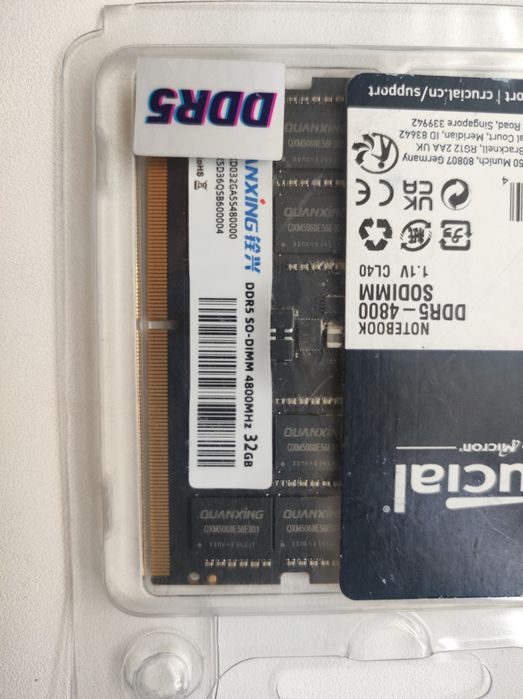 So-dimm 32GB DDR5 для ноутбука