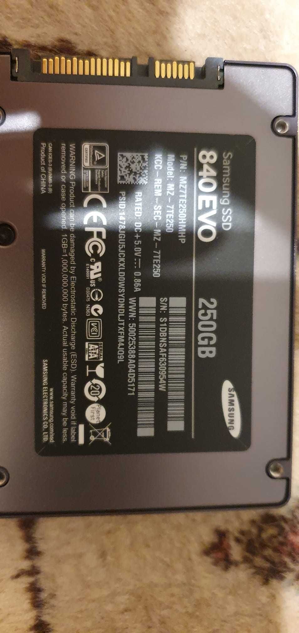 SSD Samsung 840 EVO , 2.5", 250GB, SATA III