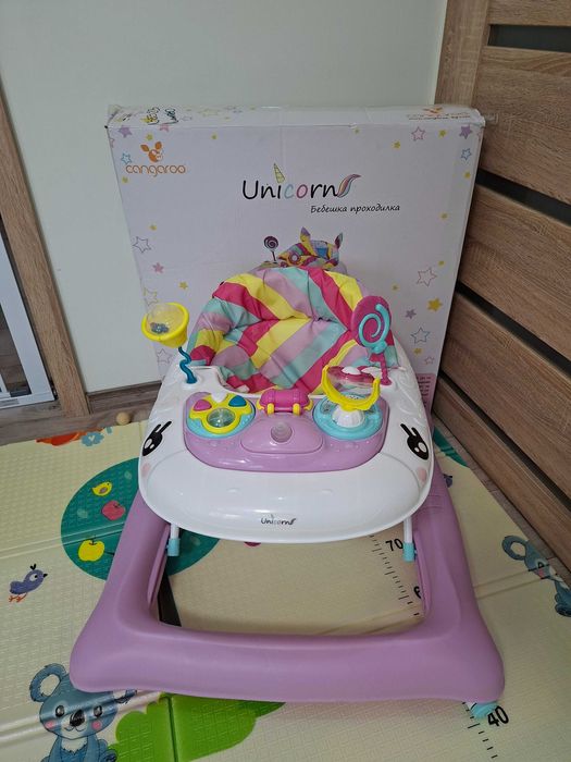 Детска проходилка Unicorn CANGAROO - лилава