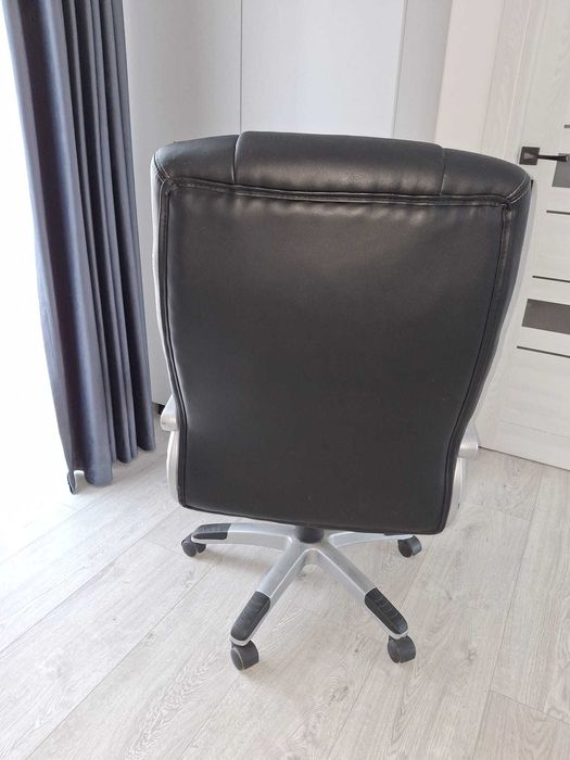 Scaun de birou ergonomic Kring Bokai, piele ecologica, Negru