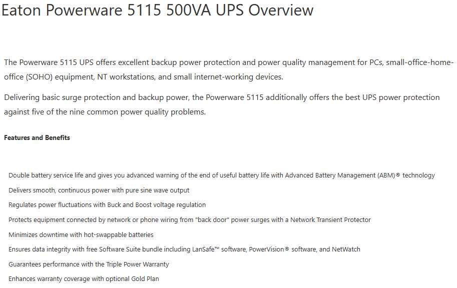 UPS ONLINE Eaton Powerware (0.7 - 1 - 3 - 6 kVA) SINUS & AVR, display.