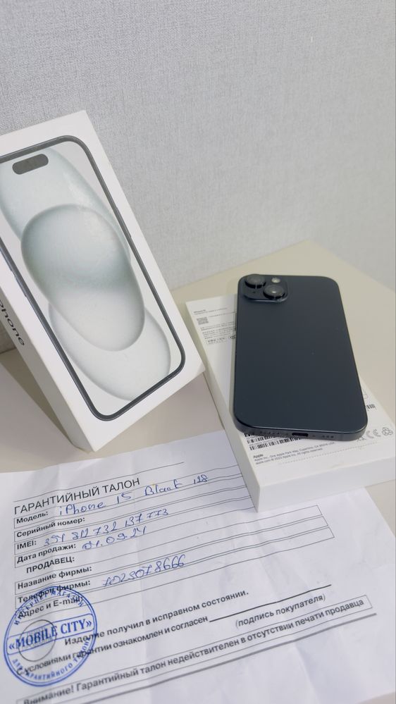 Продам iphone 15 /128 GB Айфон 15 2 физ карты сим