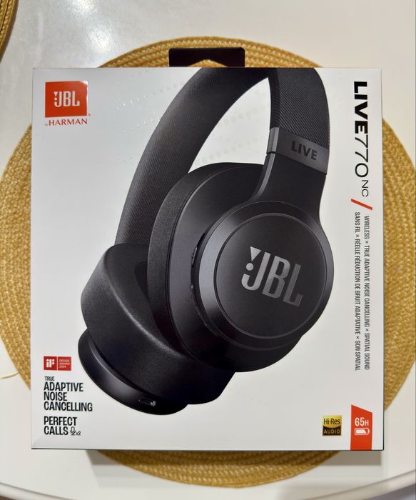 Casti wireless JBL by Harman LIVE 770NC, True Adaptive NC, Bluetooth