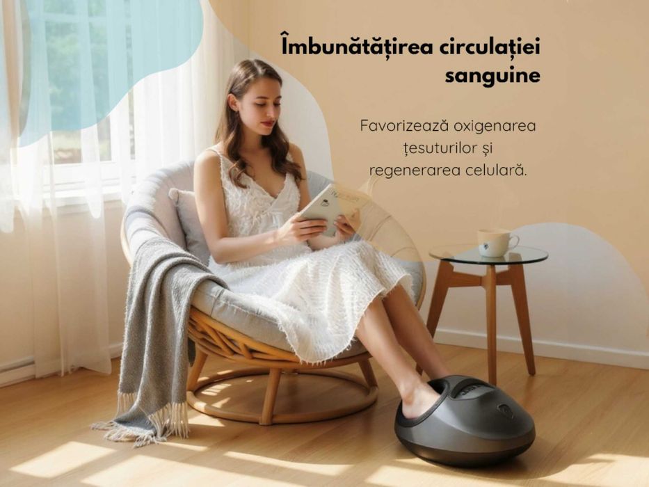 Aparat de masaj pentru picioare, cu presopunctura si incalzire