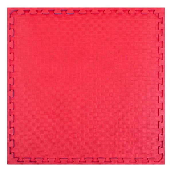 Saltea Tatami Puzzle 30mm, Rosu/Albastru, 1x1 m