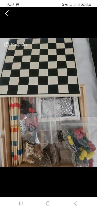 набор для игр шашки, карты, нарды