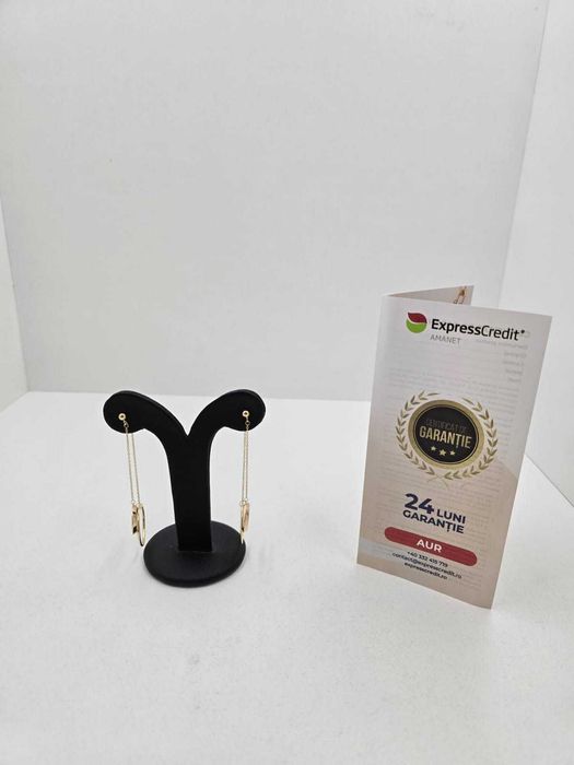 Cercei aur 14K 3.96gr (Ag25 Belvedere B.40183.1)- Garantie 2 Ani!