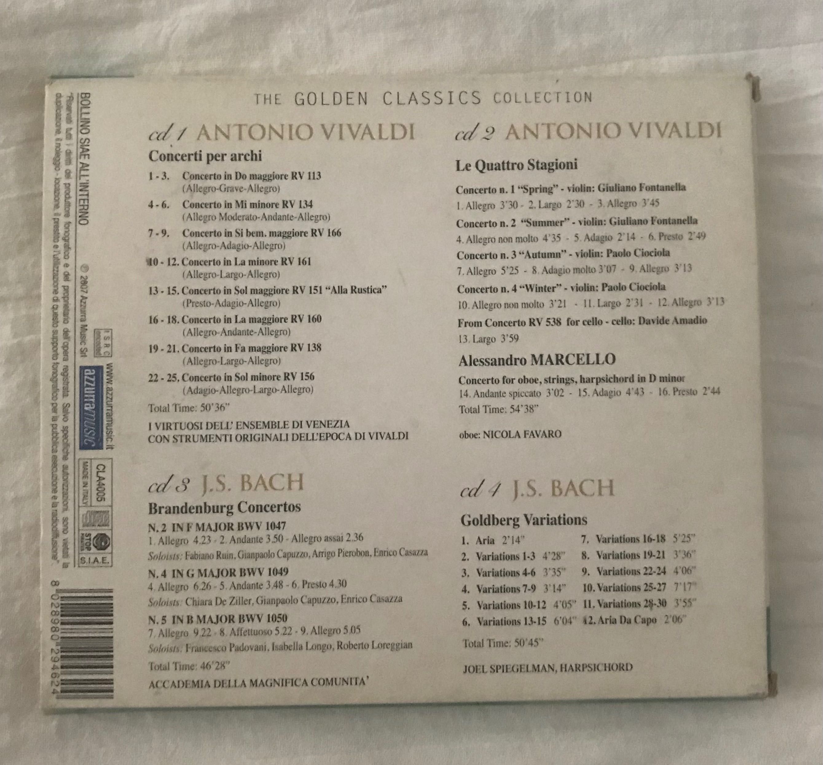 Colecție de 4 CD-uri cu muzică clasică