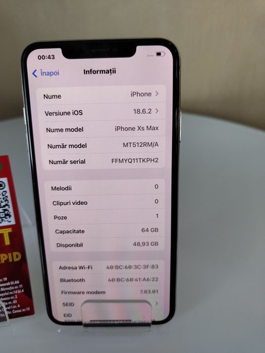 Iphone XS Max 64gb Amanet BKG