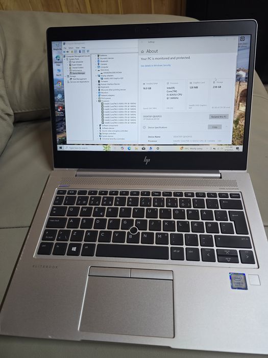 Laptop HP 830 G6, i5-8265, ram 16gb, ssd 256gb, bat 4 ore