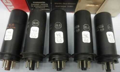 Лампи NOS (New old stock) 6L6 RCA - 5бр.