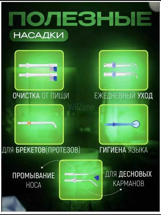 Ирригатор H20 портативный, для полости рта, зубов и брекетов